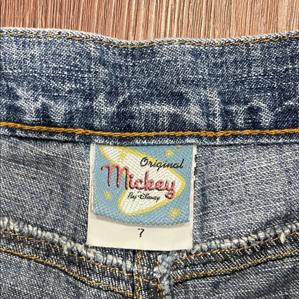 Vintage Disney Mickey Blue Jeans with Red Stitching - Picture 2 of 9